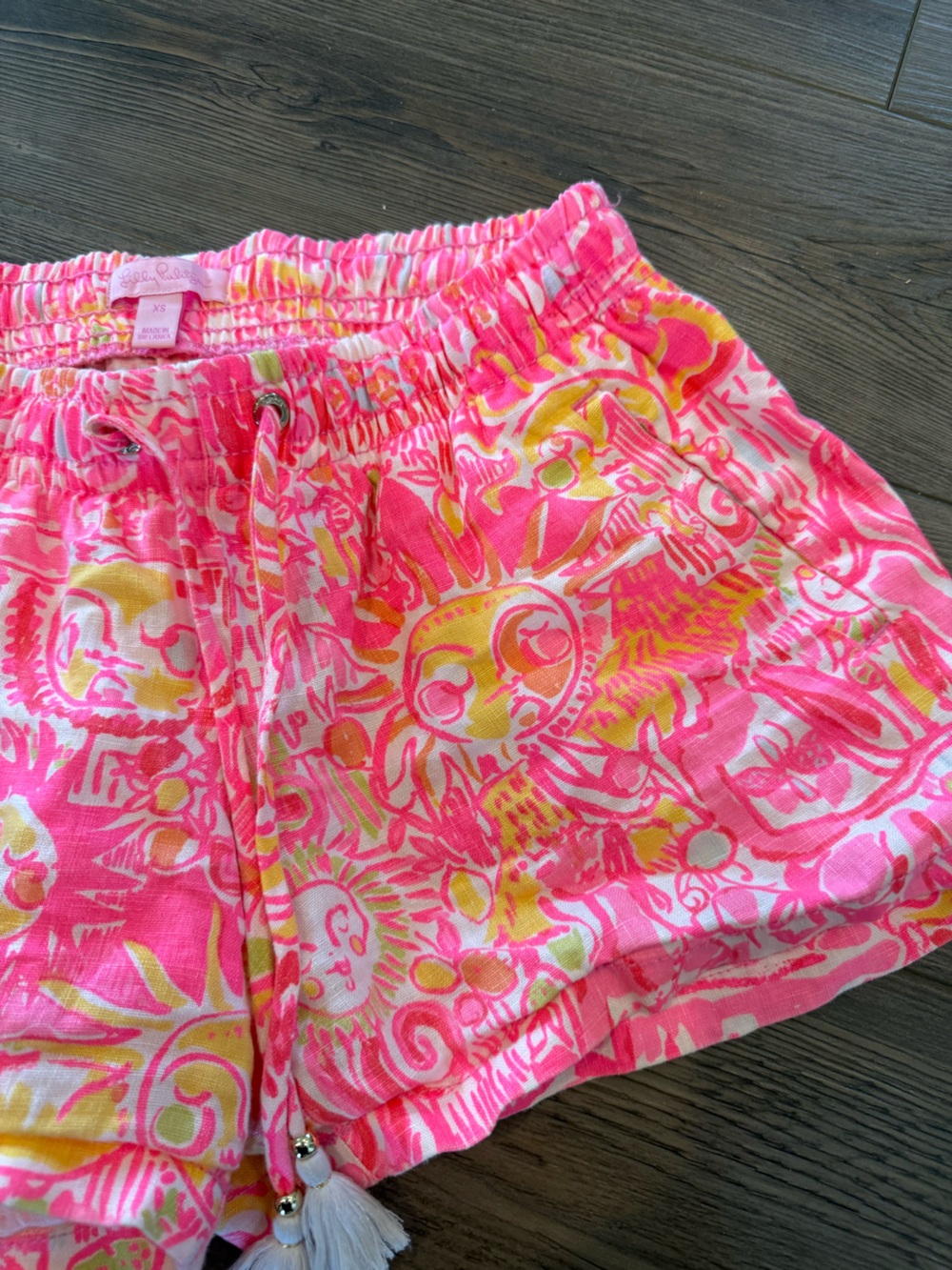 Lilly Pulitzer Linen Beach Shorts Size Extra Small - Picture 2 of 5